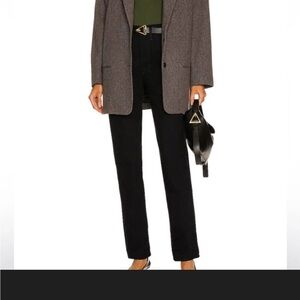 Frame Denim Black Straight Leg Pants